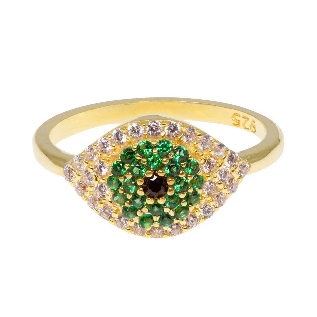 Green evil eye ring new arrivals
