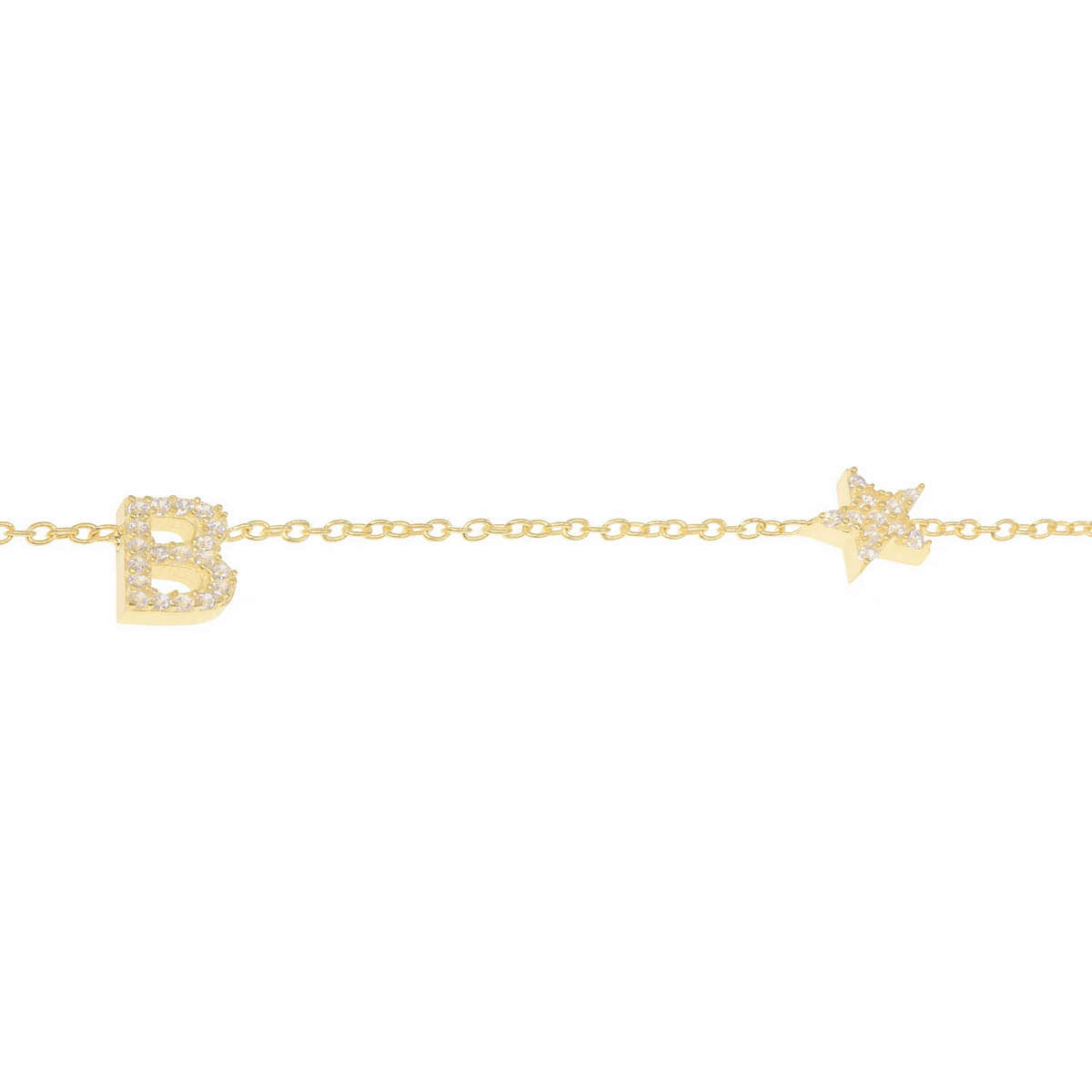 You're A Star Initial Bracelet in Crystal Clear