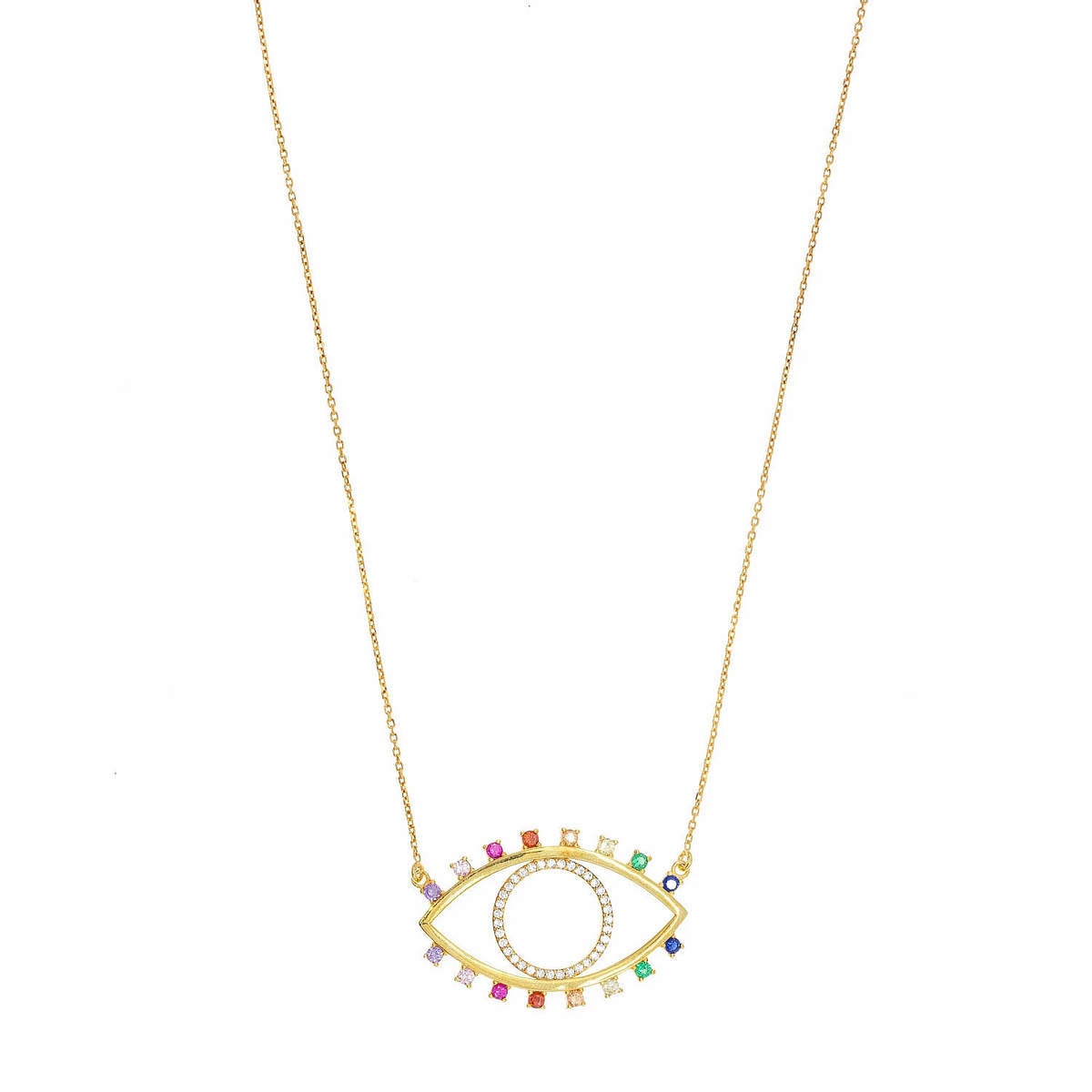 Over the Rainbow Evil Eye Necklace