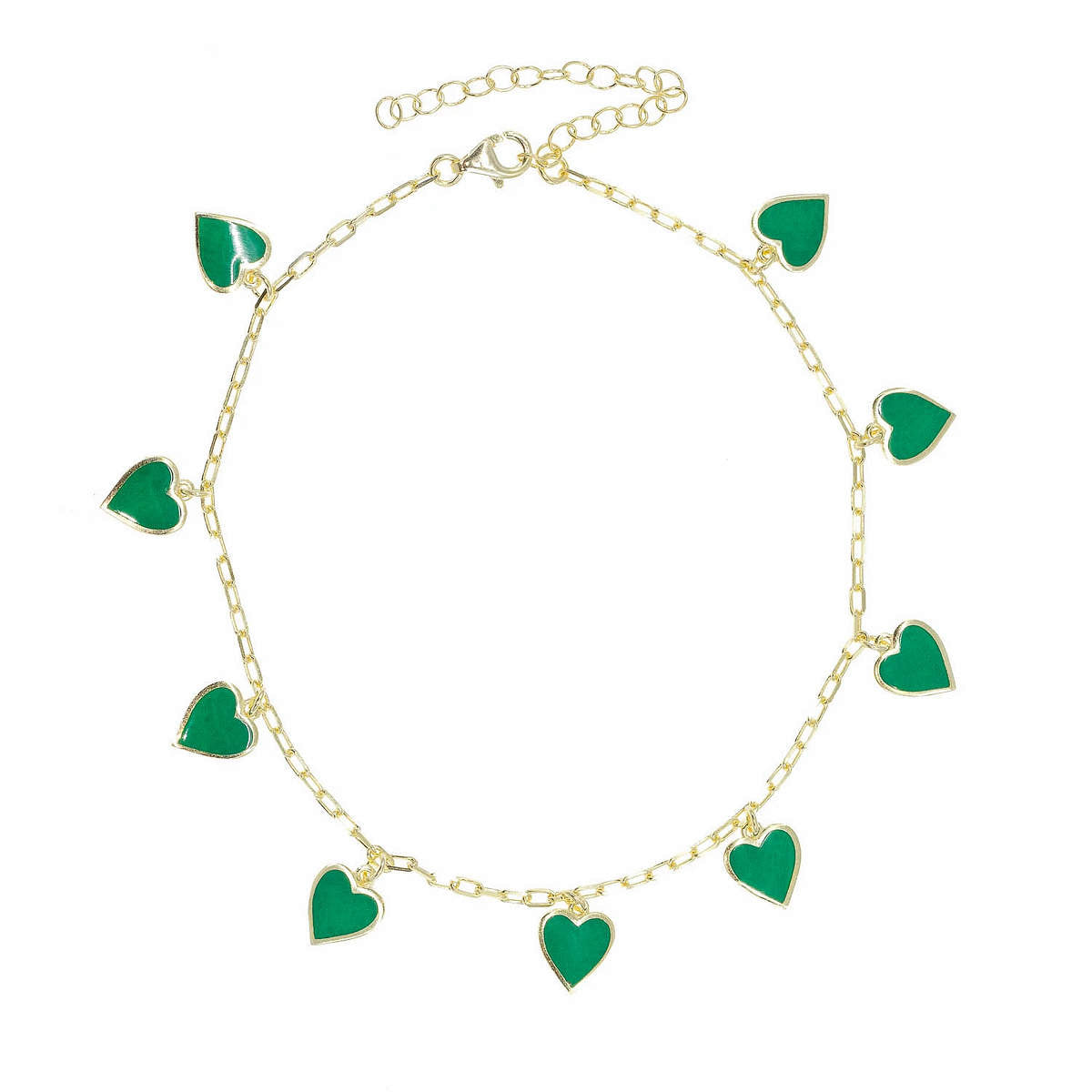 To The Moon and Back Anklet in Emerald