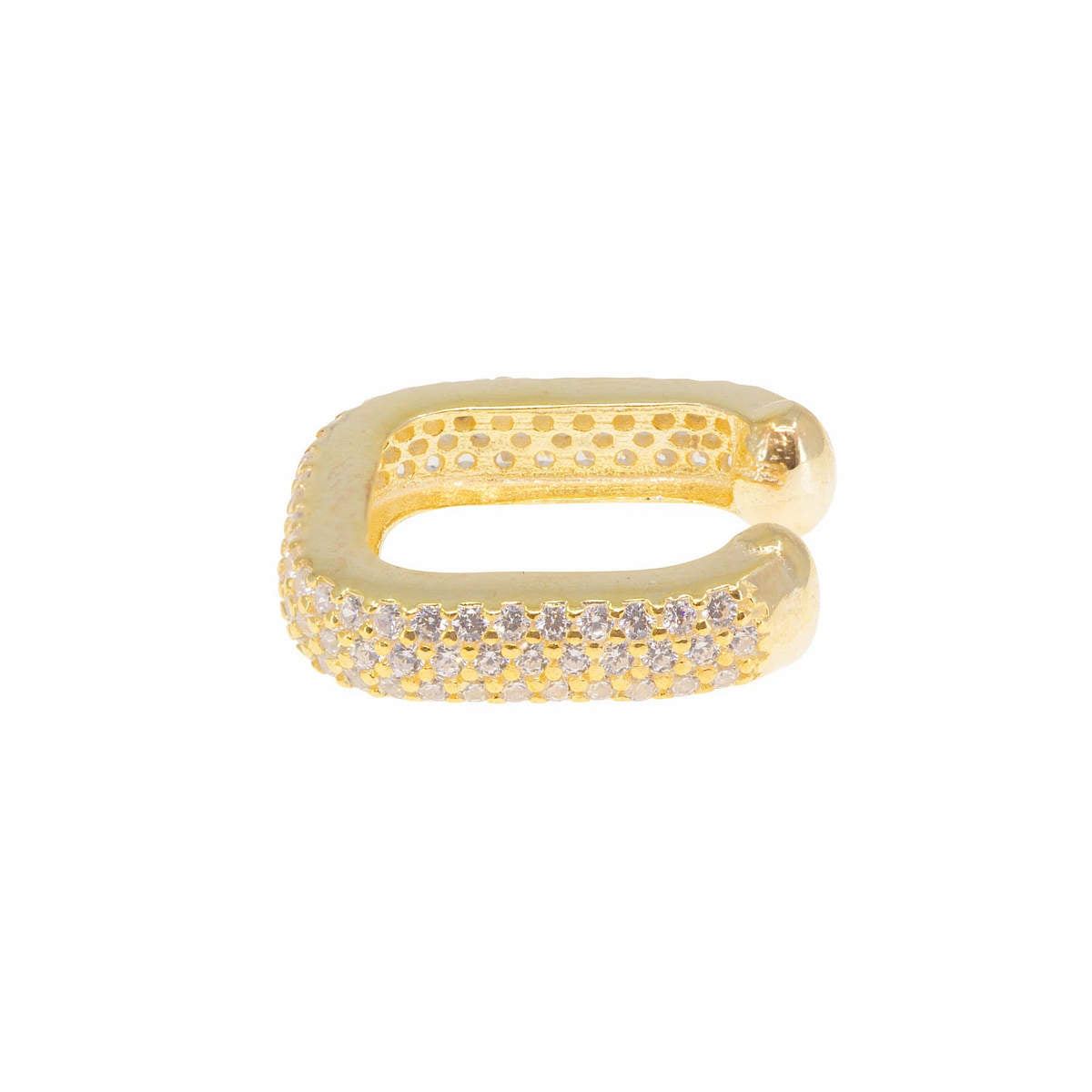 Fascinator Ear Cuff in Crystal Clear