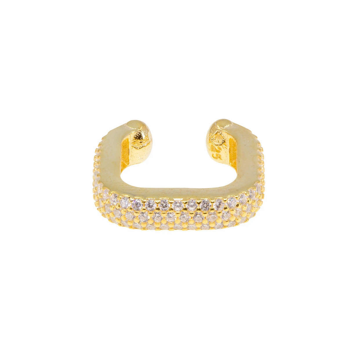 Fascinator Ear Cuff in Crystal Clear