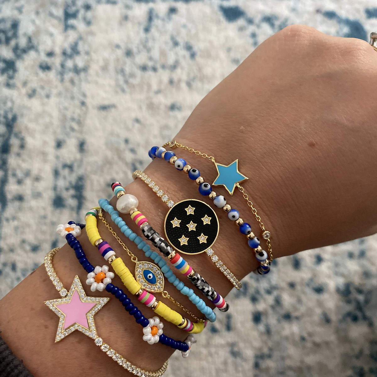 Pink Star Crystal Bracelet