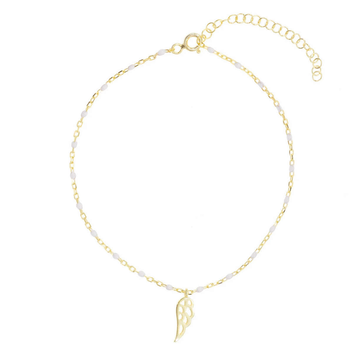 Mercury Rising Anklet in White