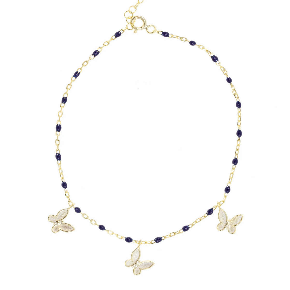 Mariposa Anklet in Midnight Navy