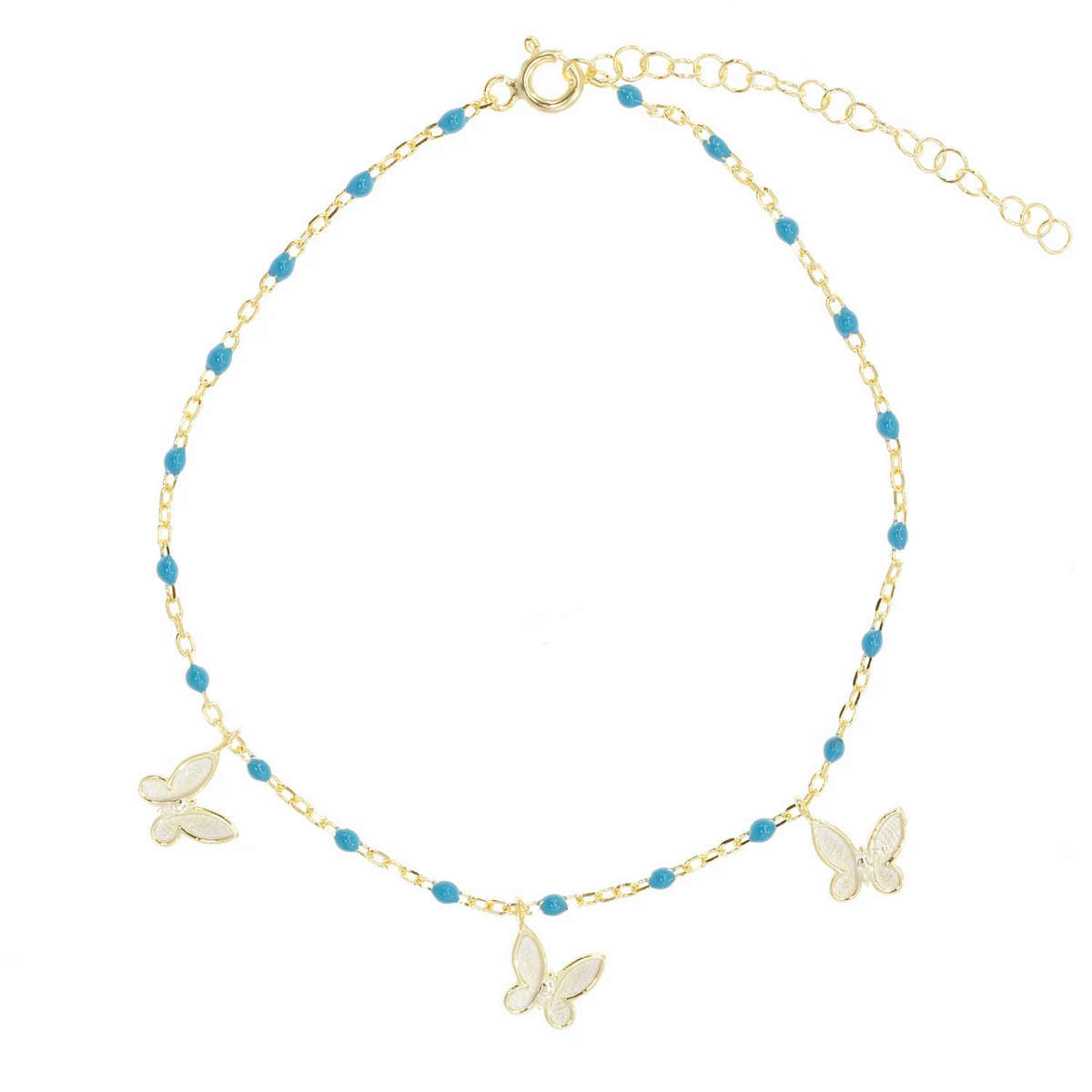 Mariposa Anklet in Sky Blue