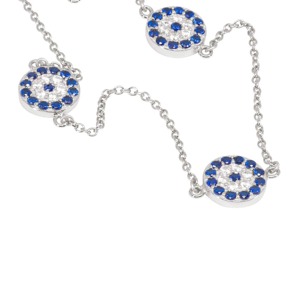 Blue Evil Eye Disk Anklet