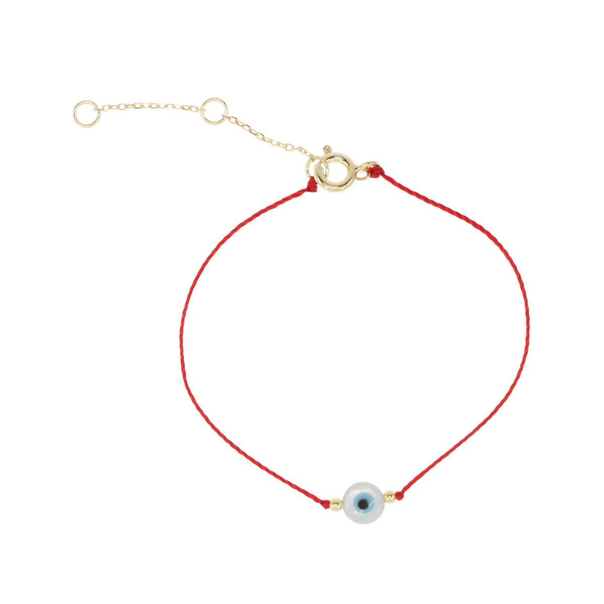 Evil Eye Cord Bracelet in Red