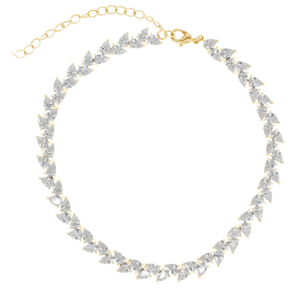 Pear Cut Crystal Choker