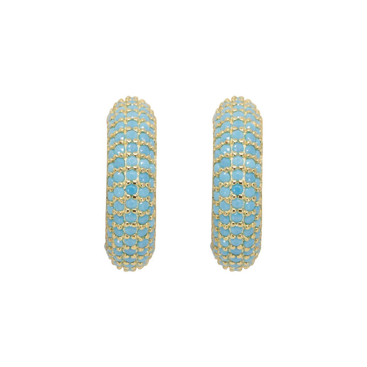 Turquoise Global Hoops