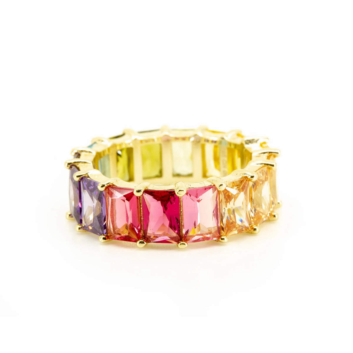 Emerald Ombre Rainbow Ring