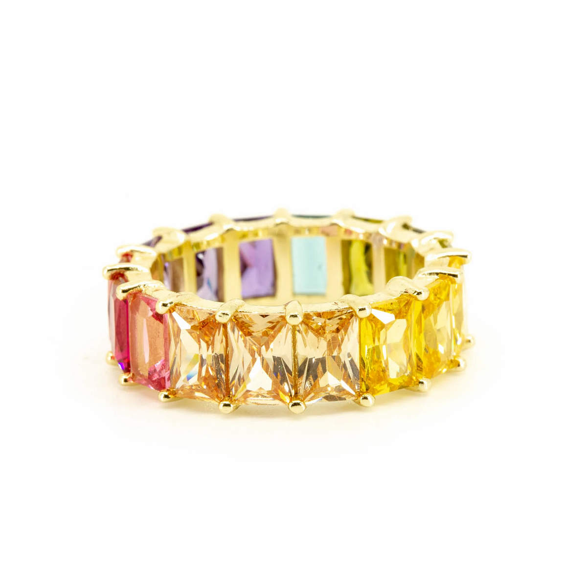 Emerald Ombre Rainbow Ring