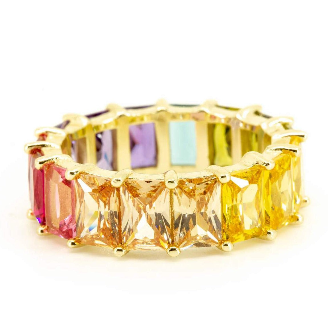 Emerald Ombre Rainbow Ring