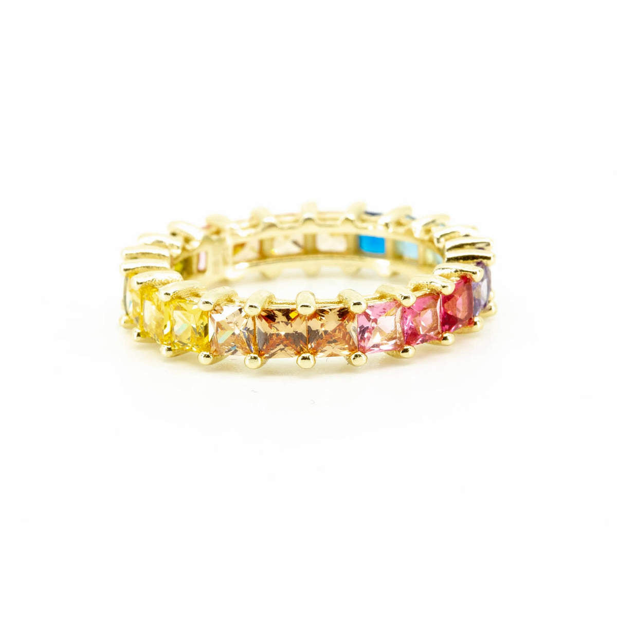 Ombre Rainbow Infinity Ring
