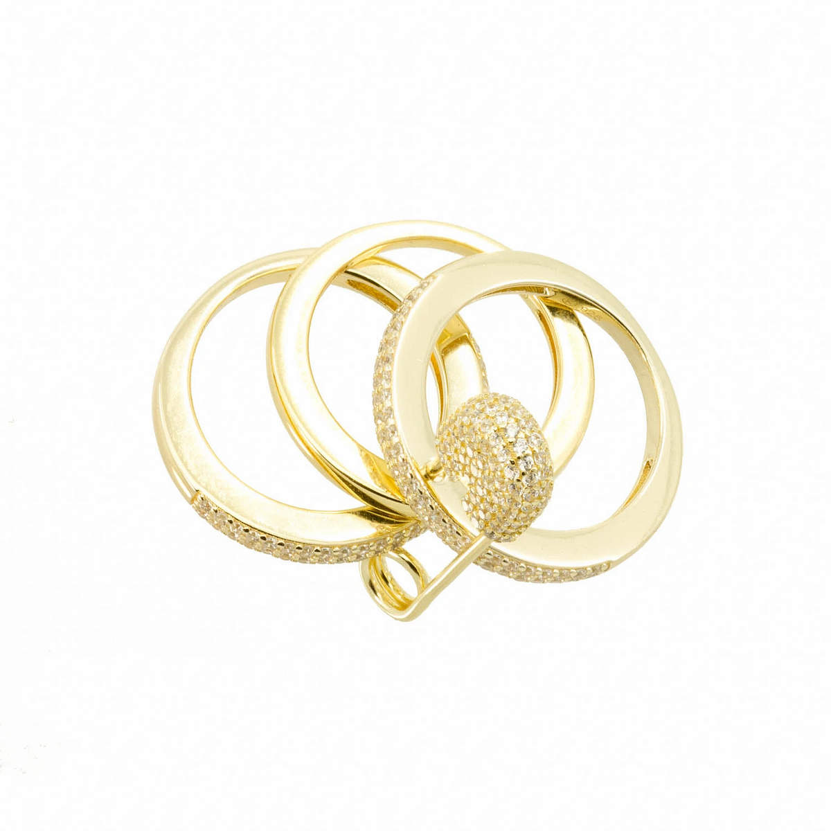 Safety Pin Stack Ring