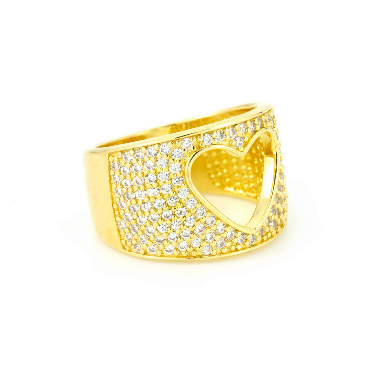 Heart Silhouette Ring in Crystal Clear