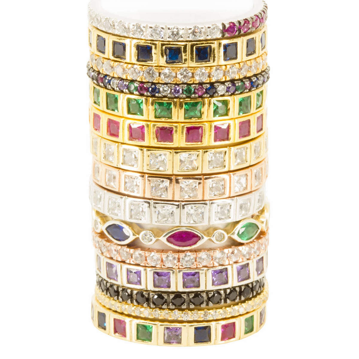 Marquis Rainbow Gold Band