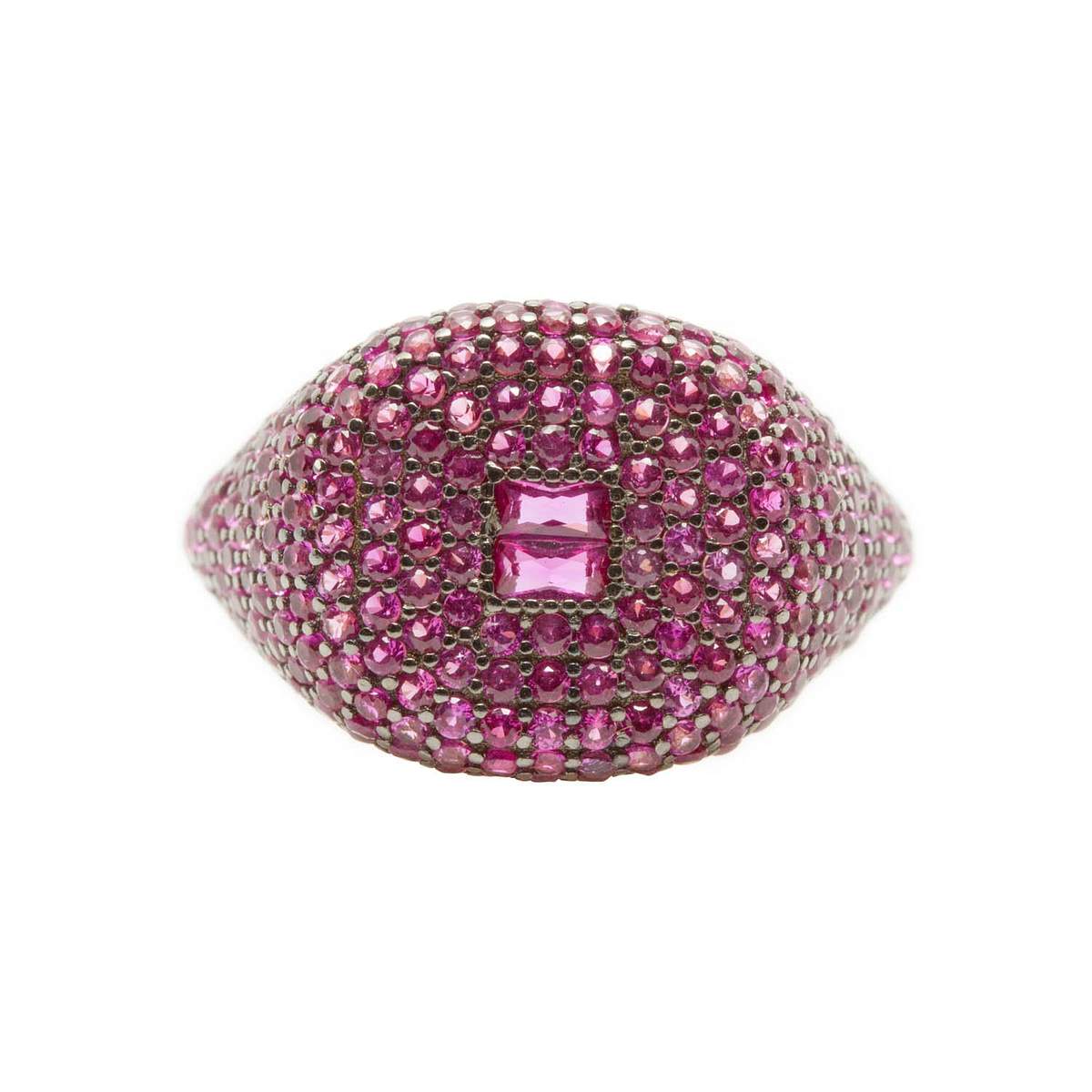 Rounded Crystal Ring
