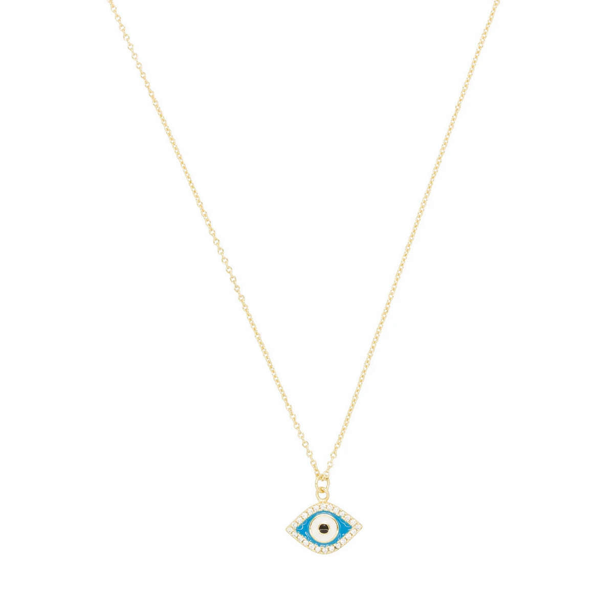 Sky Blue Evil Eye Necklace