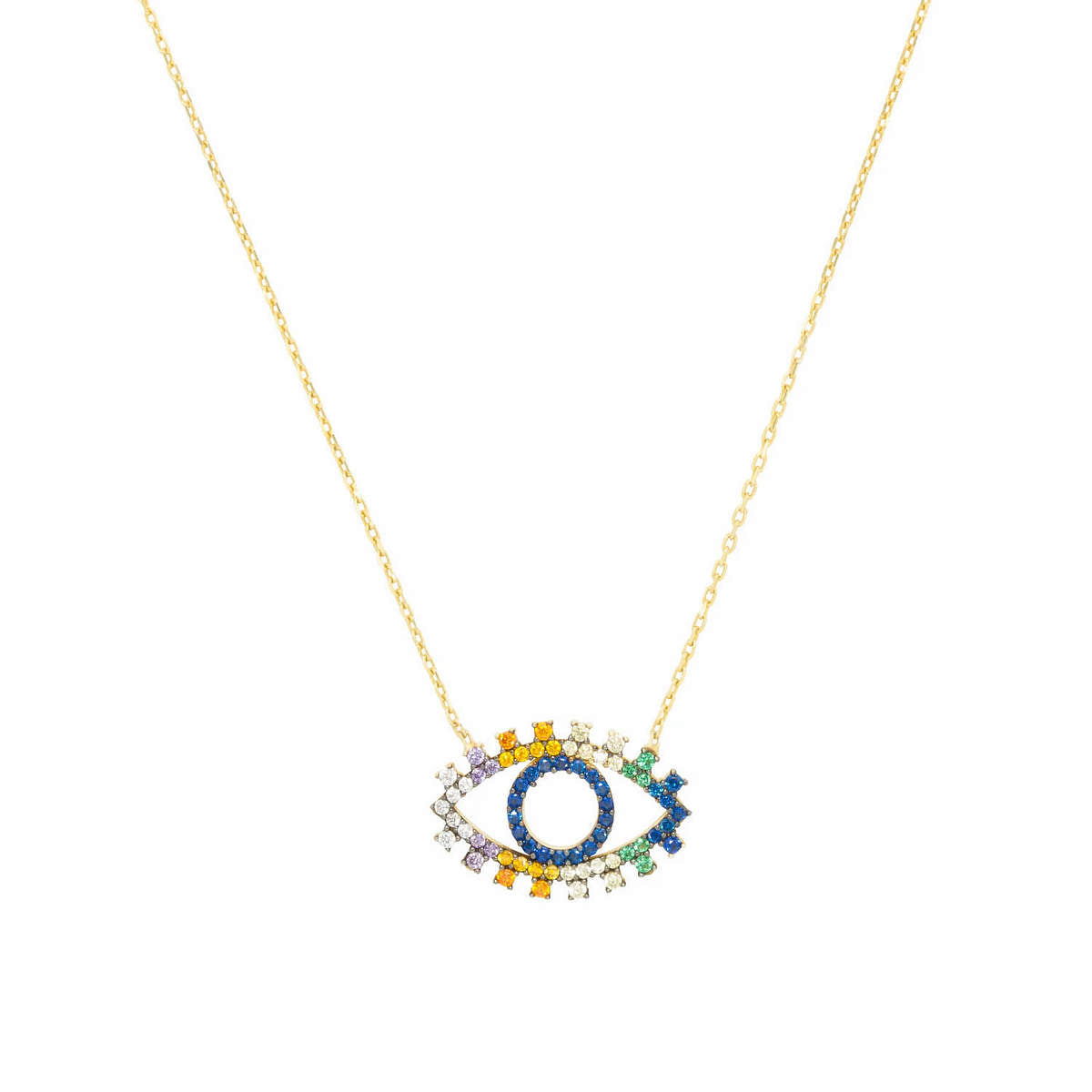Kaleidoscope Evil Eye Necklace