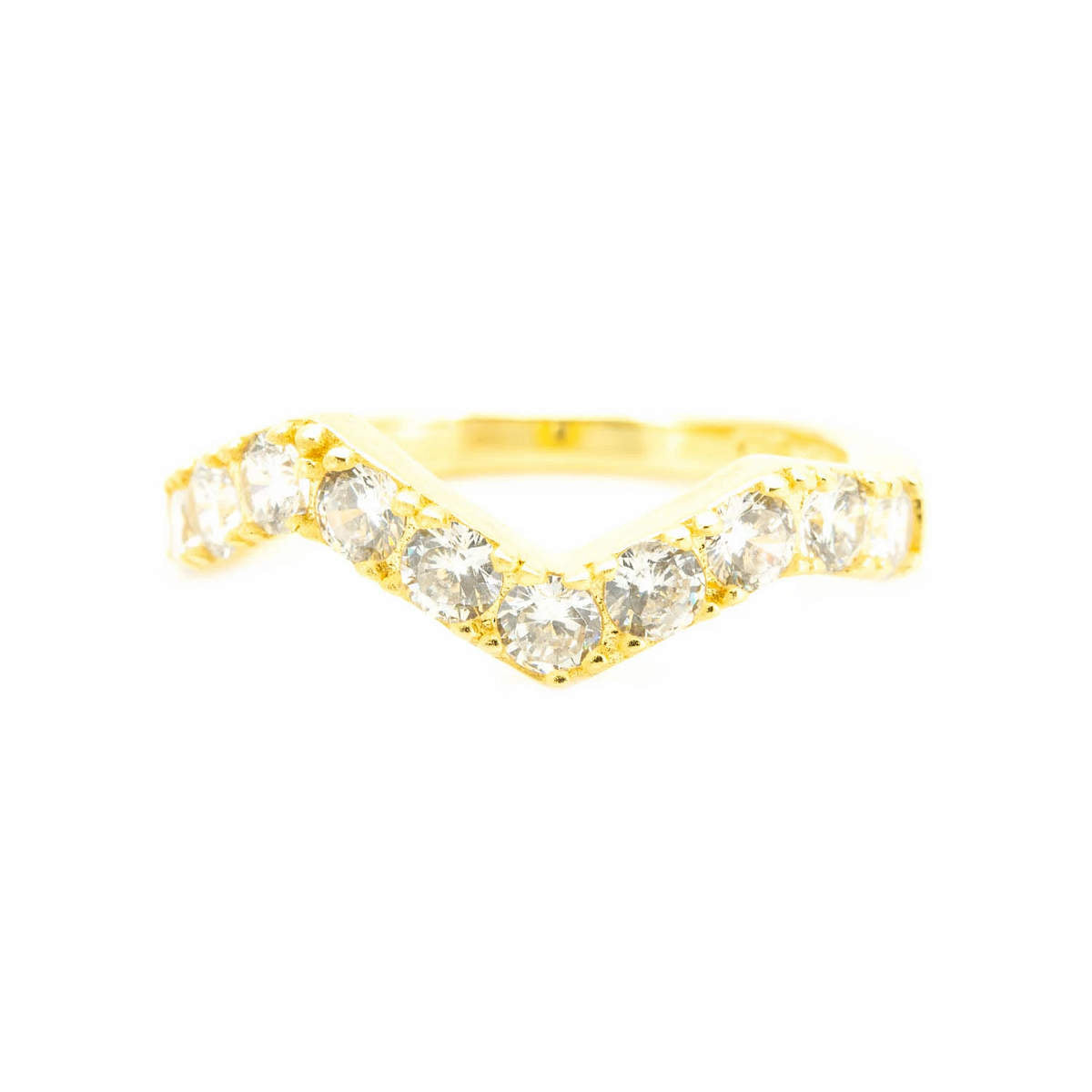 Clear Zig Zag Ring