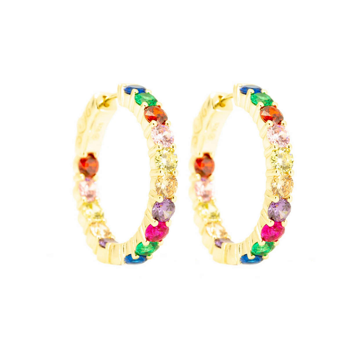 Round Rainbow Hoops