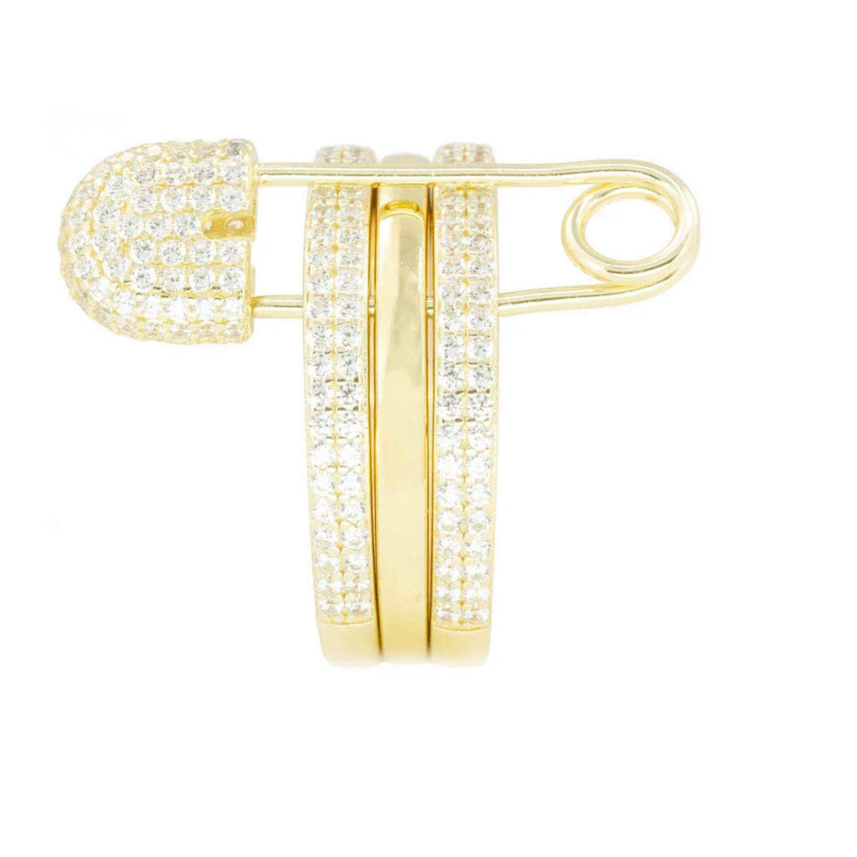 Safety Pin Stack Ring