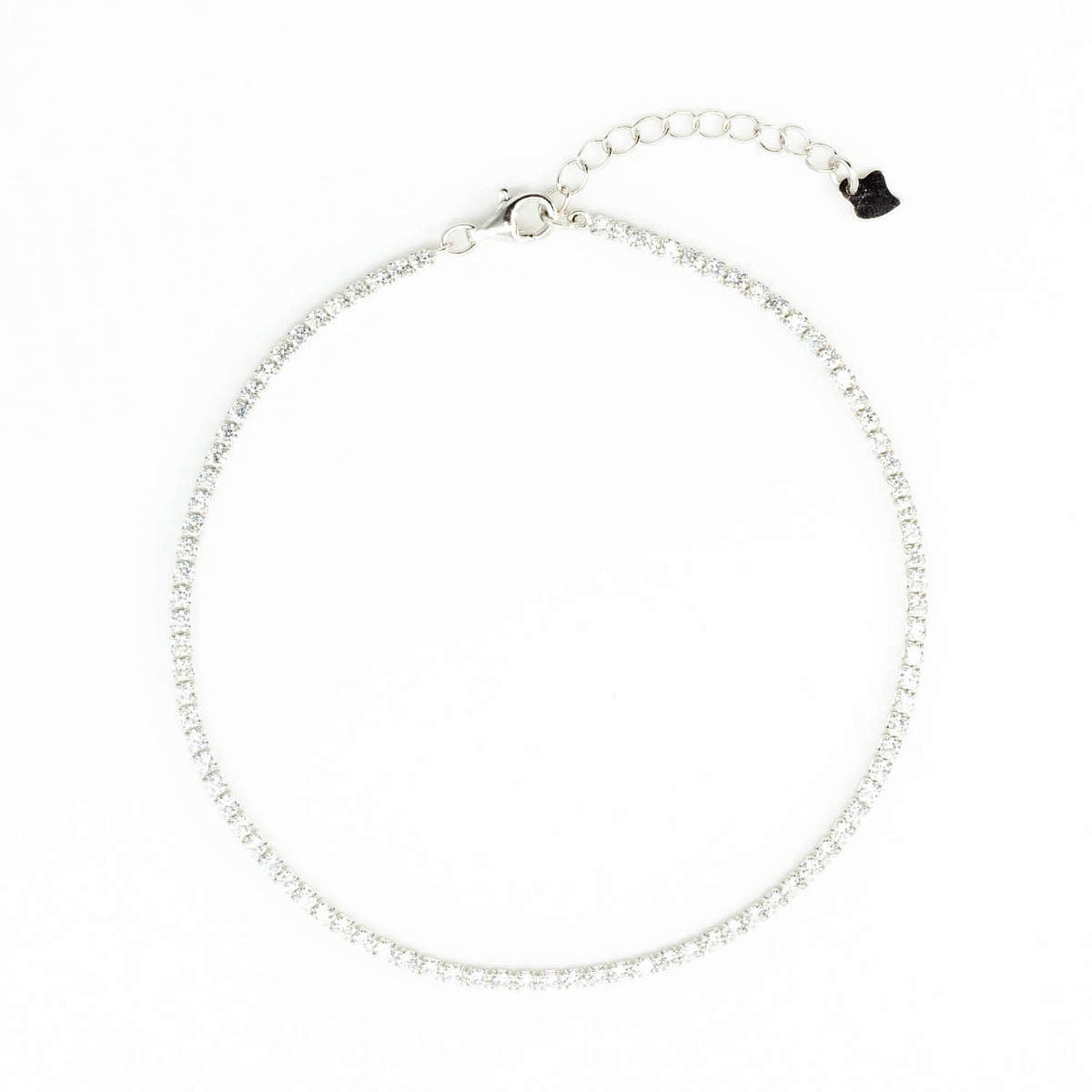 Clear Crystal Tennis Anklet