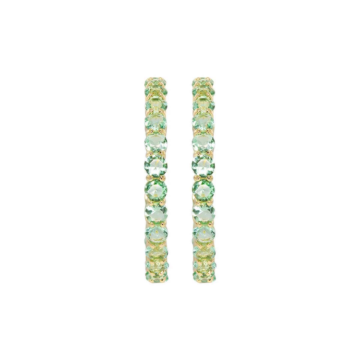 Aquamarine Crystal Infinity Hoops