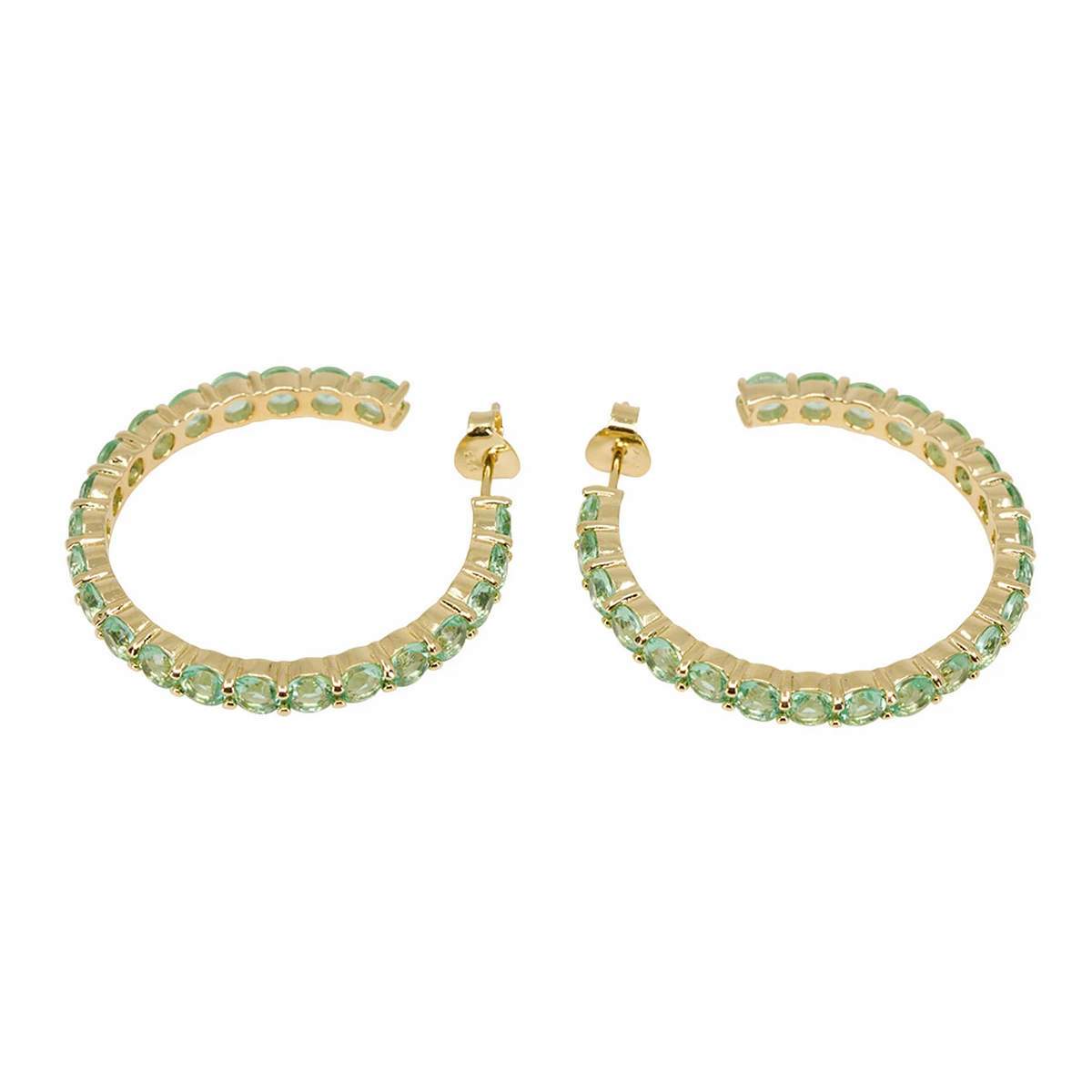 Aquamarine Crystal Infinity Hoops