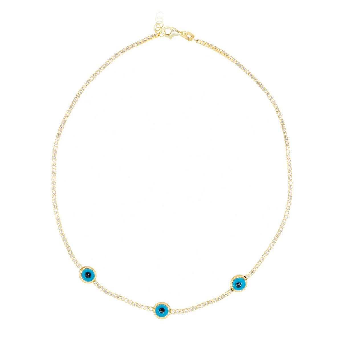 Evil Eye Trio Choker