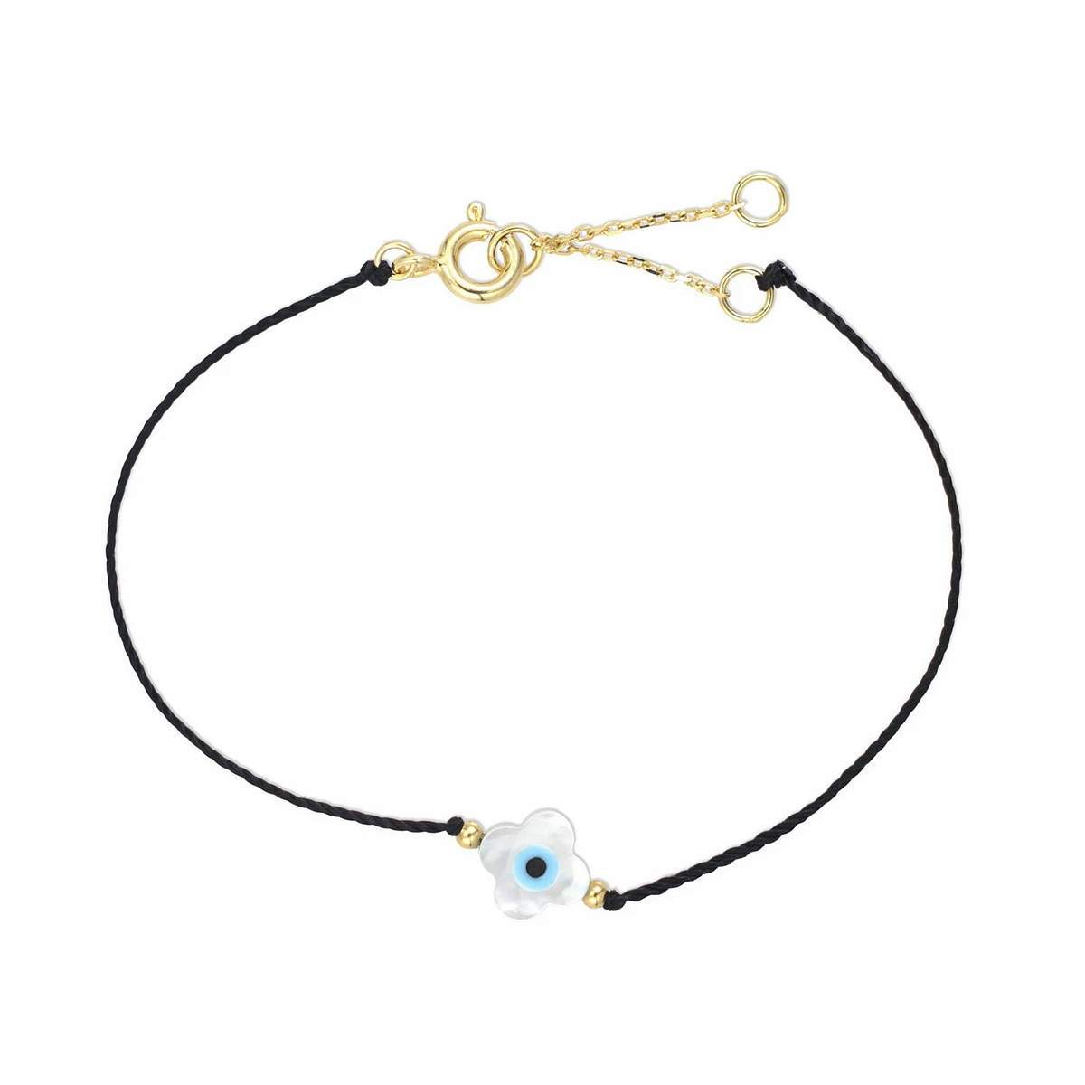 Clover Evil Eye Cord Bracelet