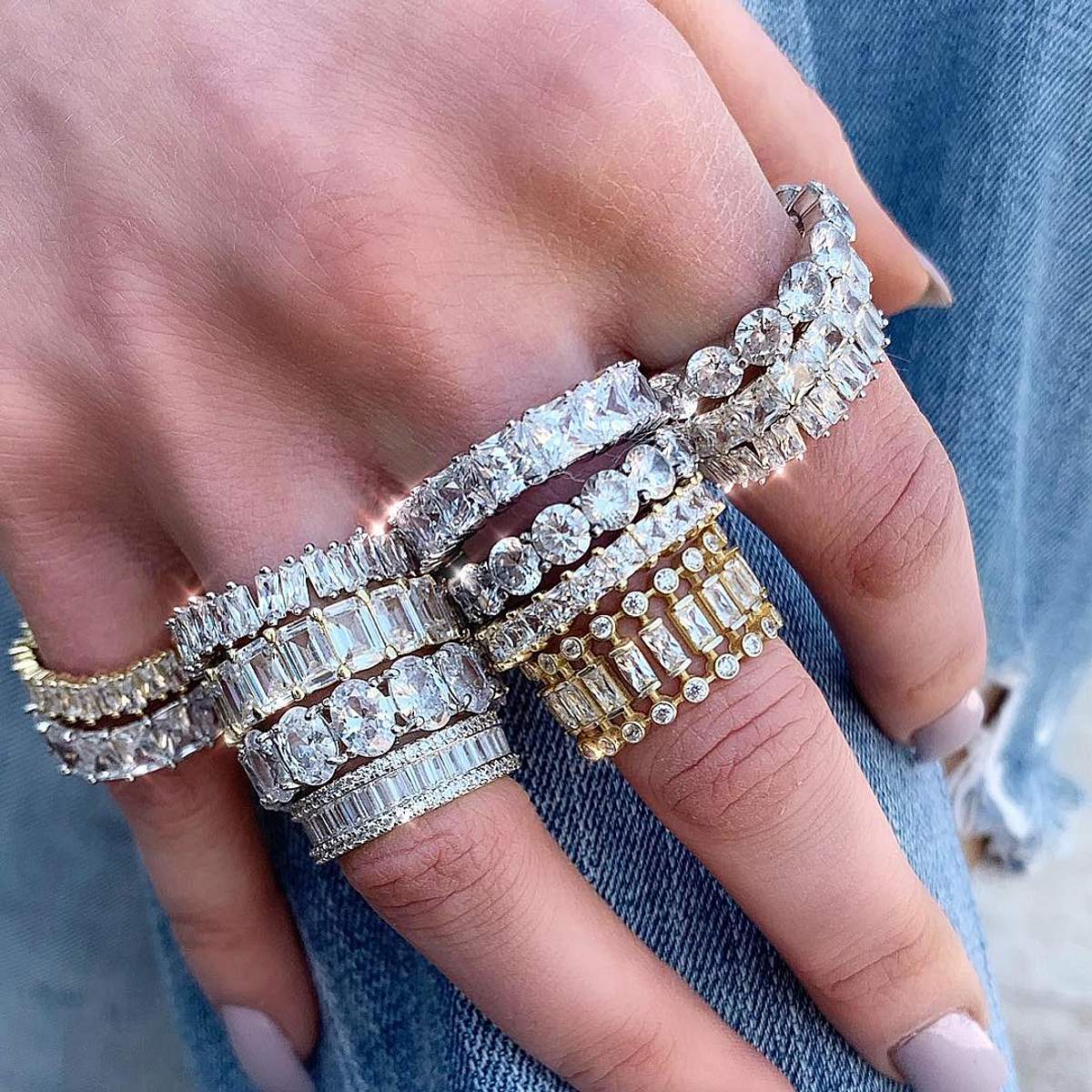 Crystal Baguette Ring
