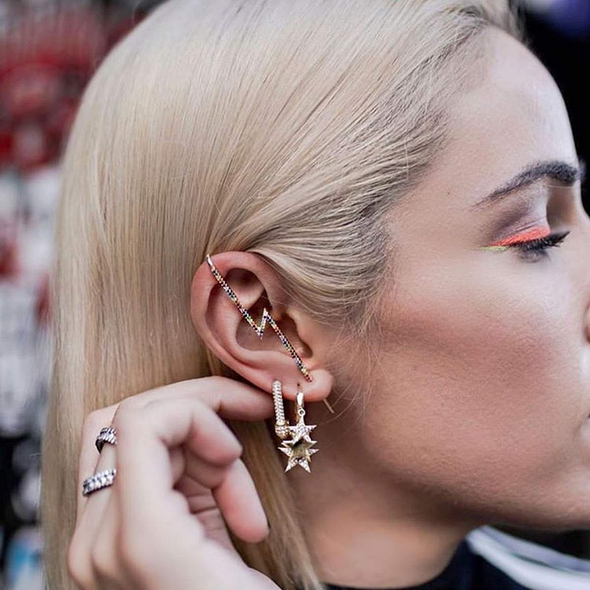 Clear Safety Pin Stud