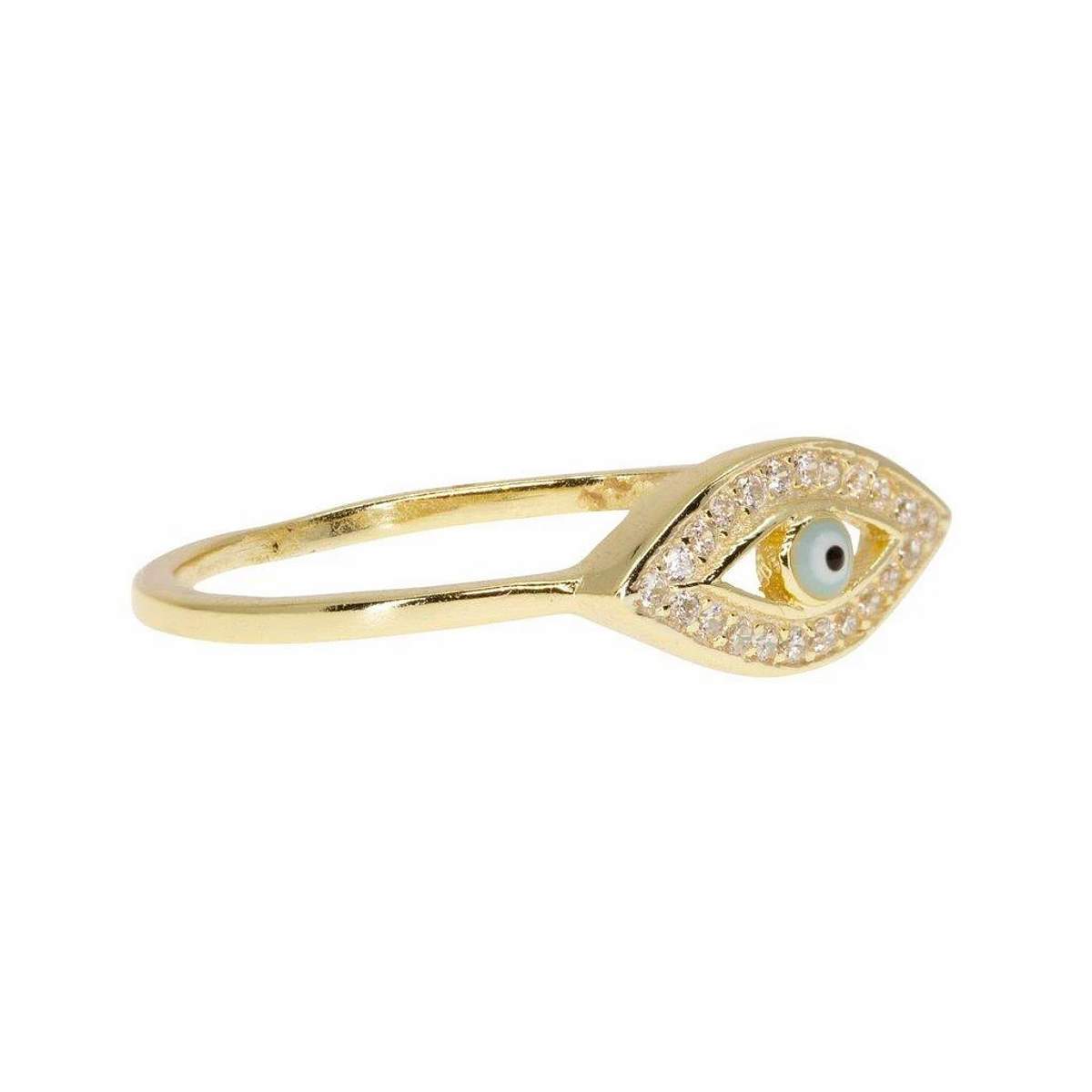 Evil Eye Pave Ring