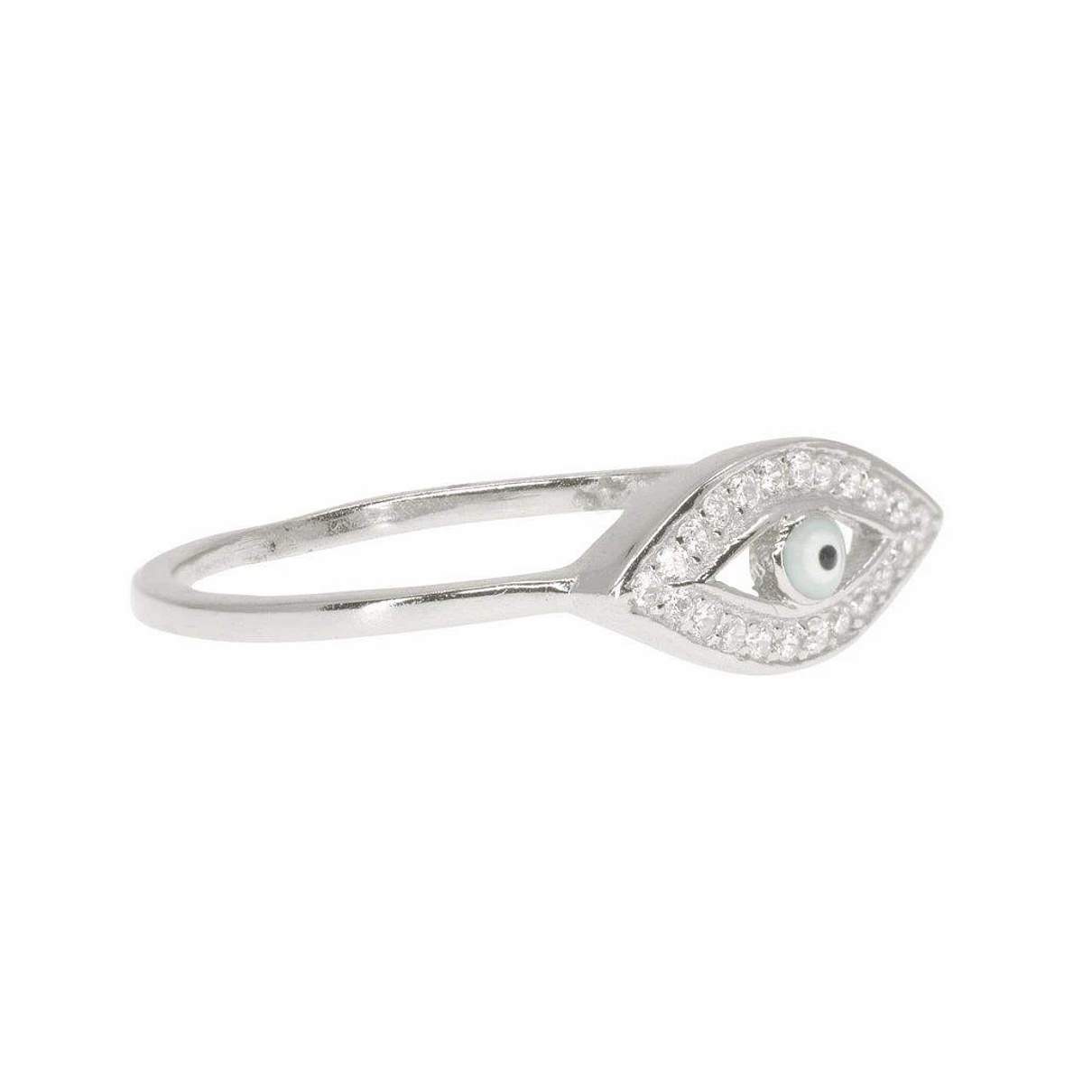 Evil Eye Pave Ring
