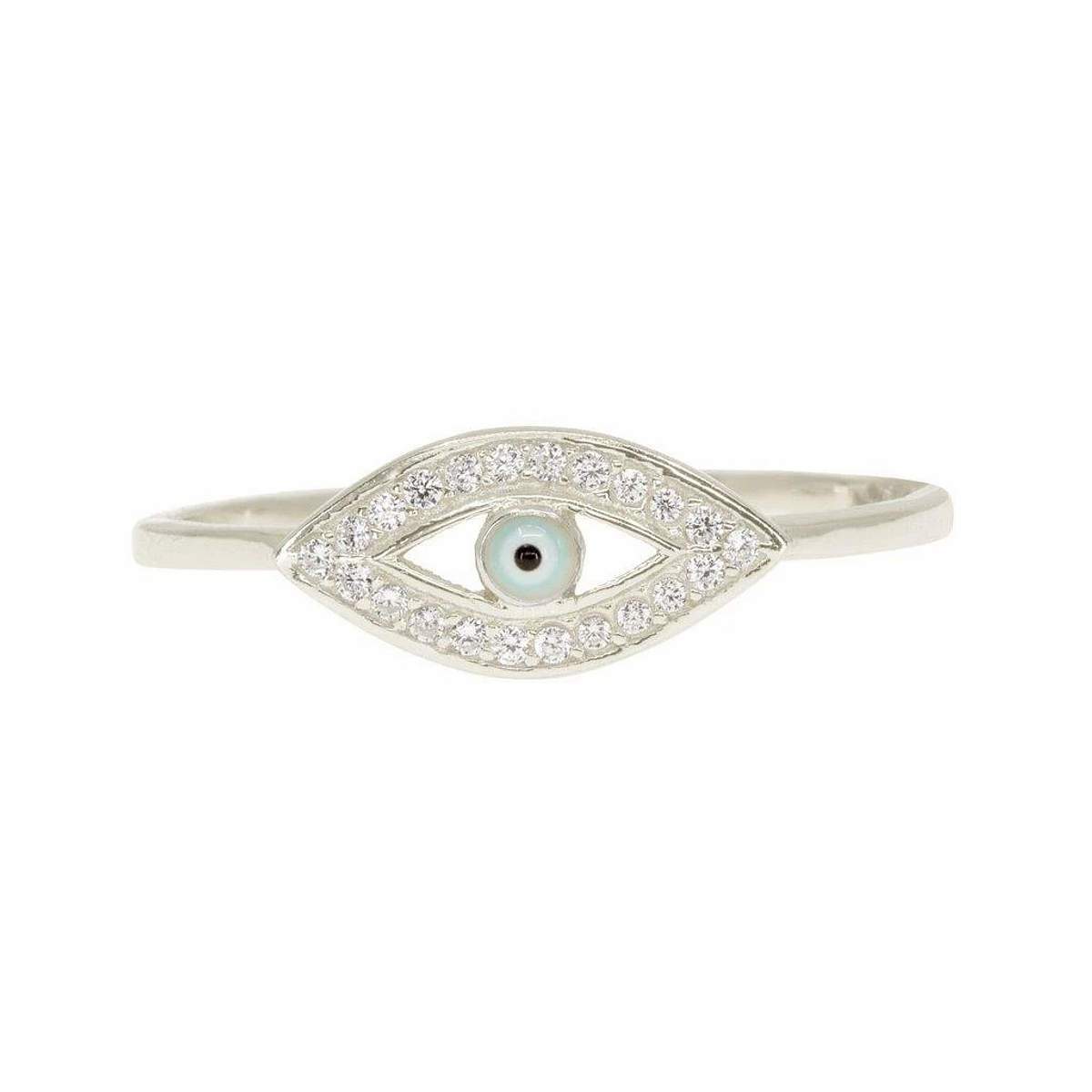 Evil Eye Pave Ring