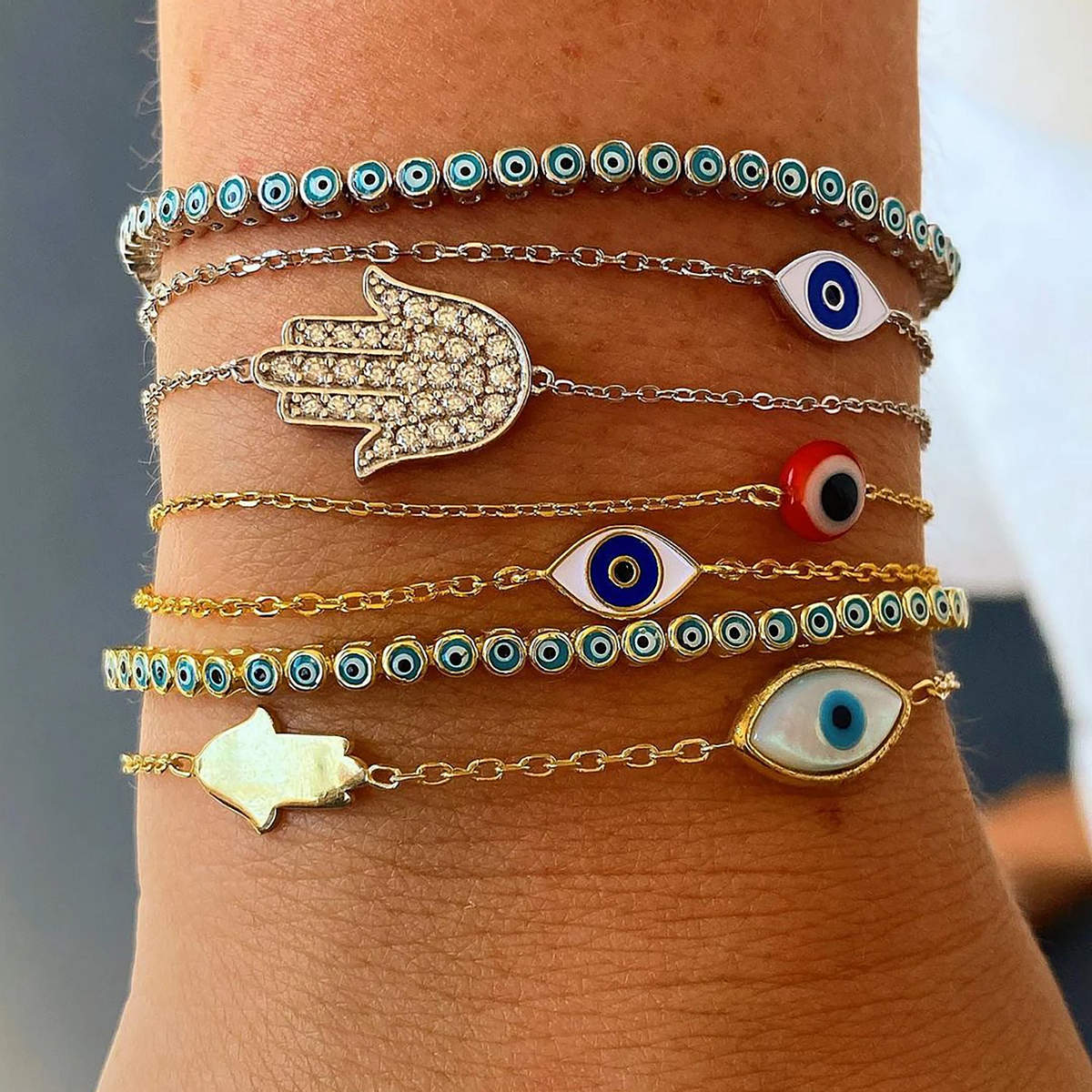 Indigo Looker Evil Eye Bracelet