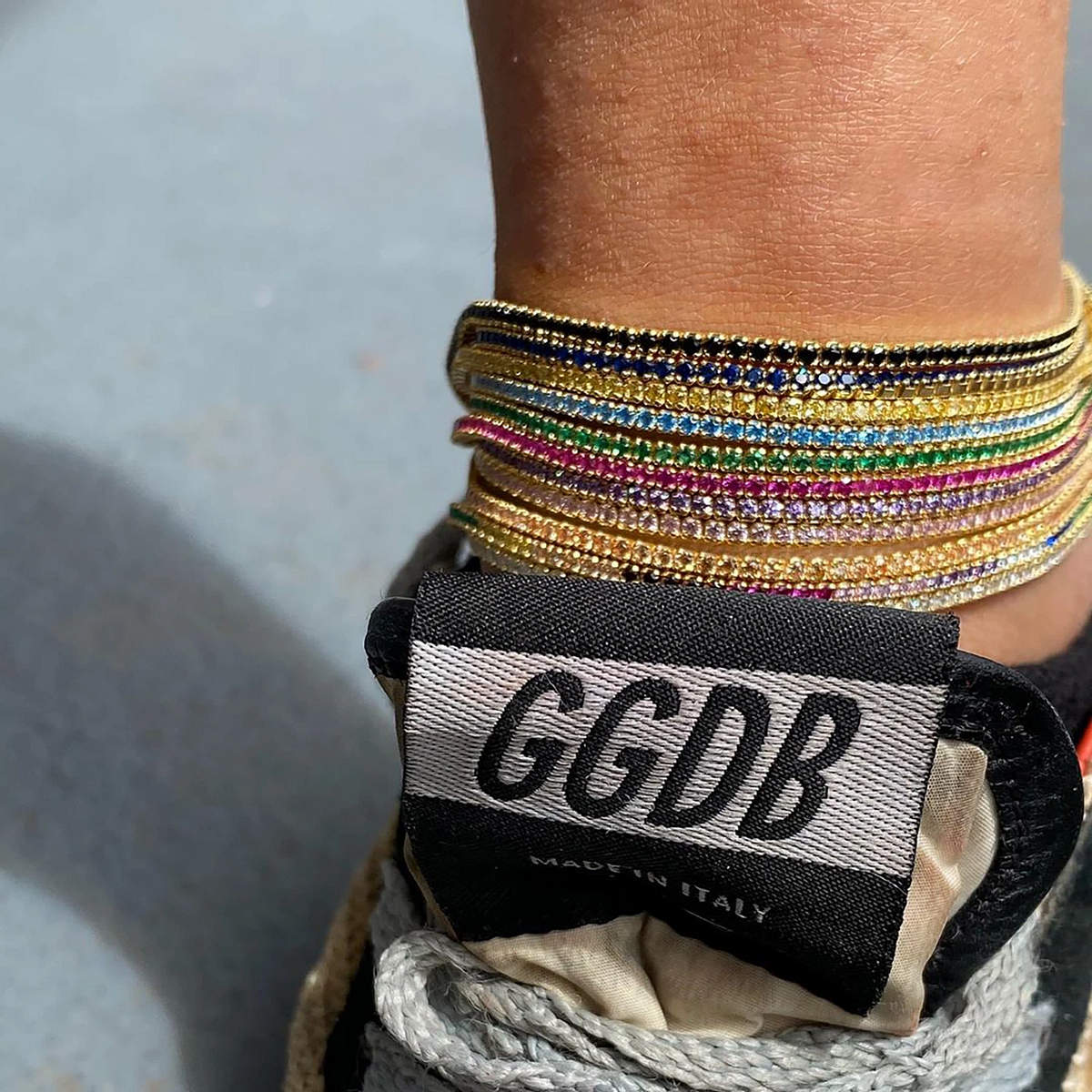 Little Gems Tennis Anklet in Crystal Clear