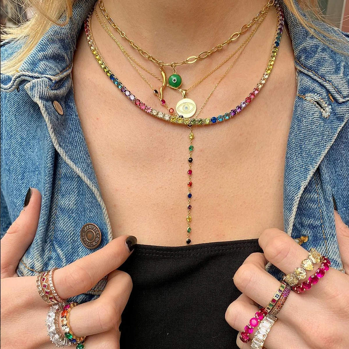 Rainbow Tennis Necklace