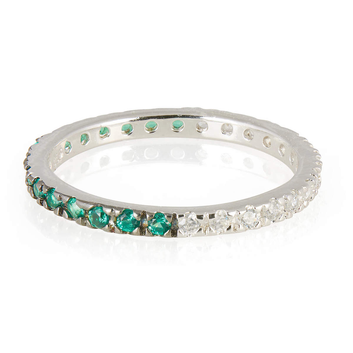 Duo Medium Band in Emerald
