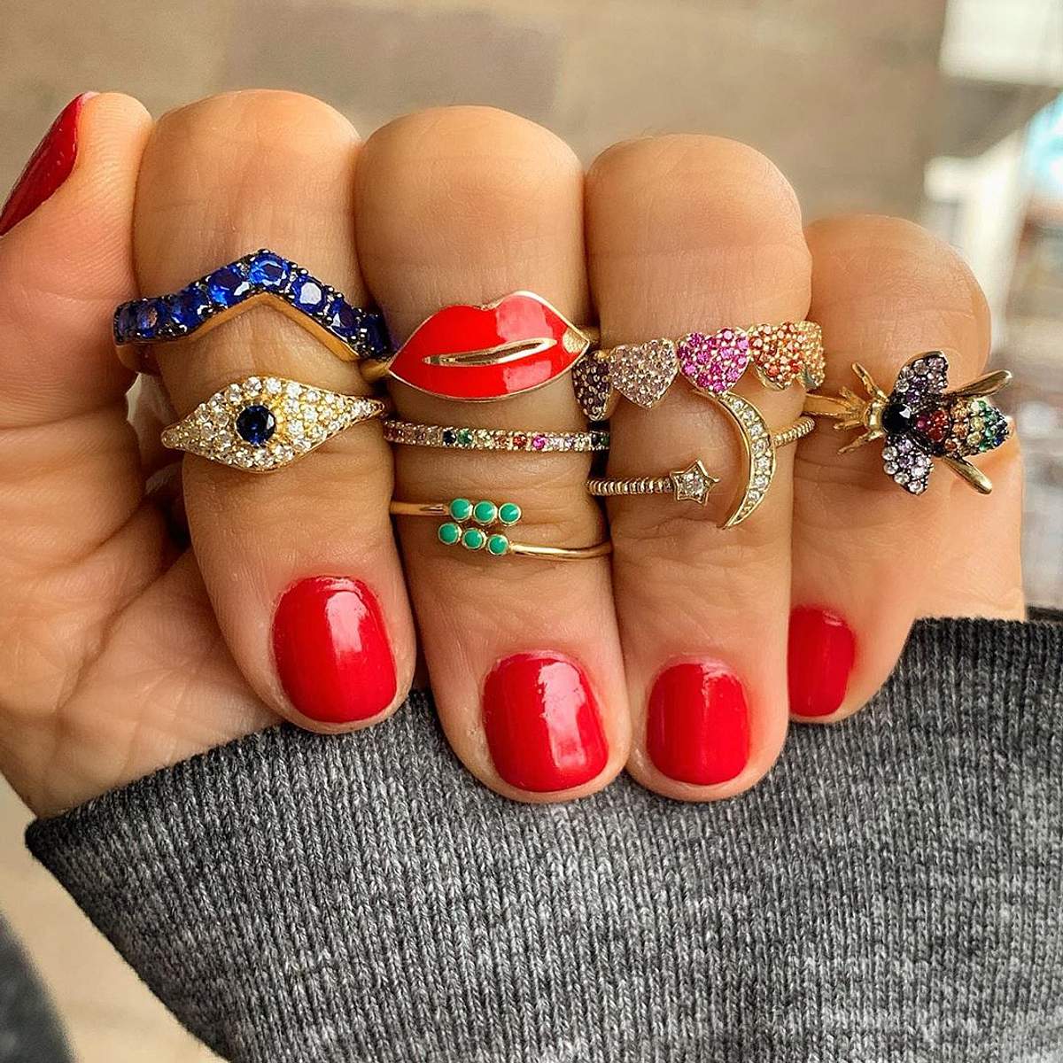 Thin Rainbow Infinity Ring