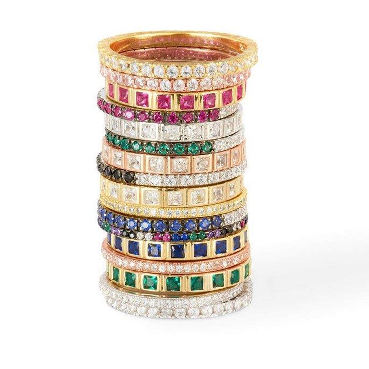 Square Band in Emerald