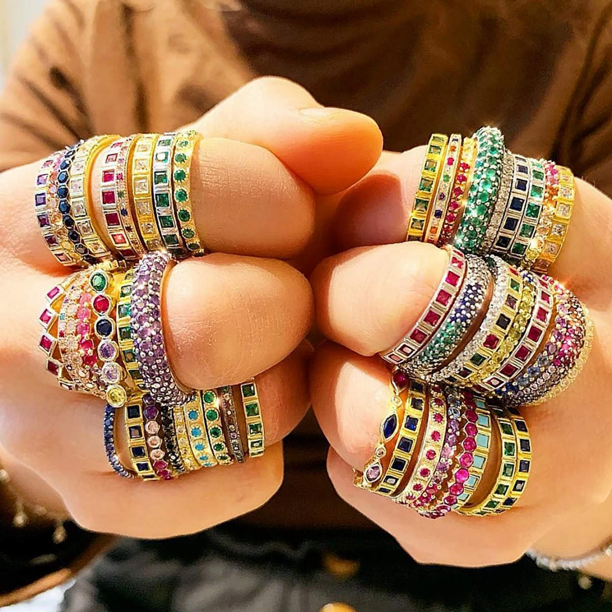 Square Band in Emerald