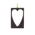 Open-Hearted Love Black Crystal Pendant