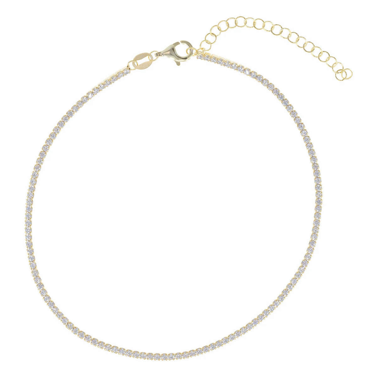 Little Gems Tennis Anklet in Crystal Clear