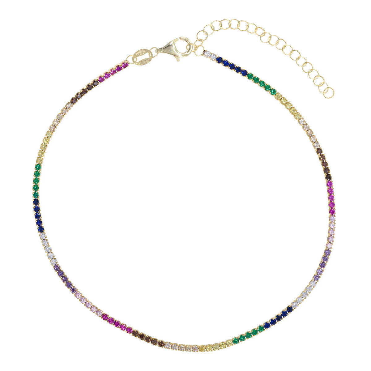 Little Gems Tennis Anklet in Menagerie