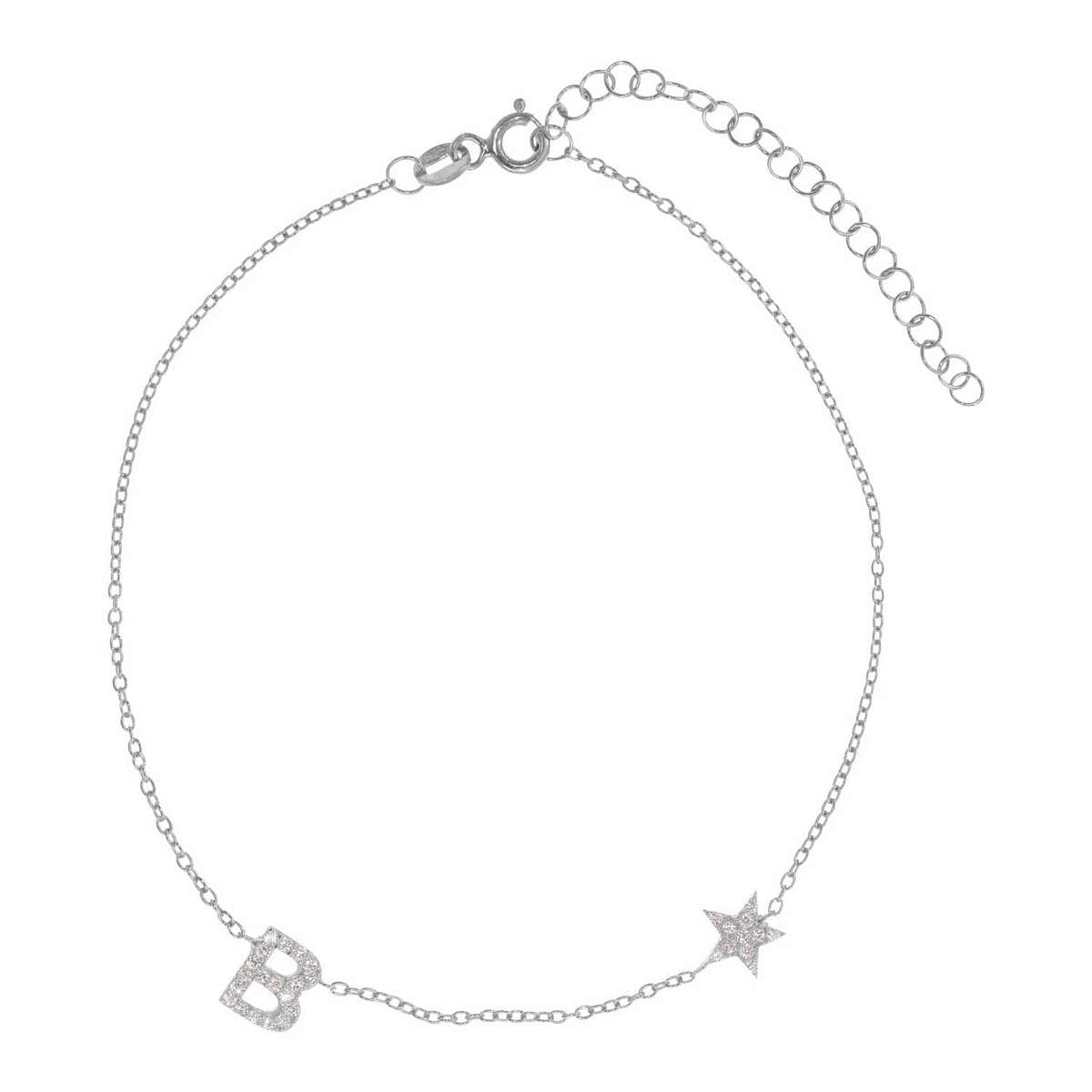 You're A Star Initial Bracelet in Crystal Clear