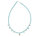 Transcend Gemstone Hamsa Choker in Turquoise