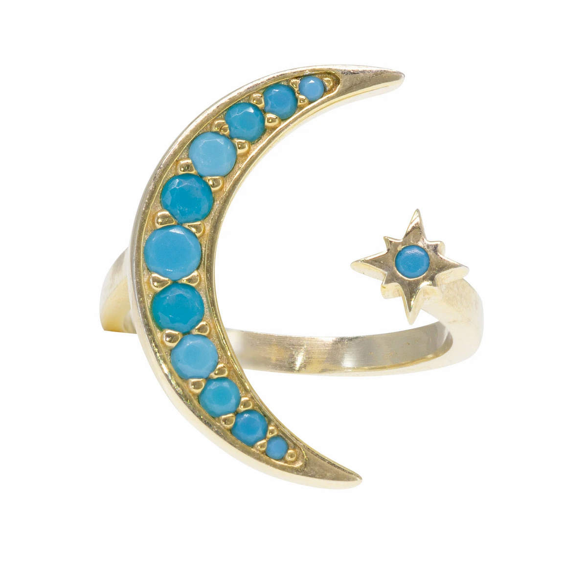Midnight Moon Ring in Turquoise